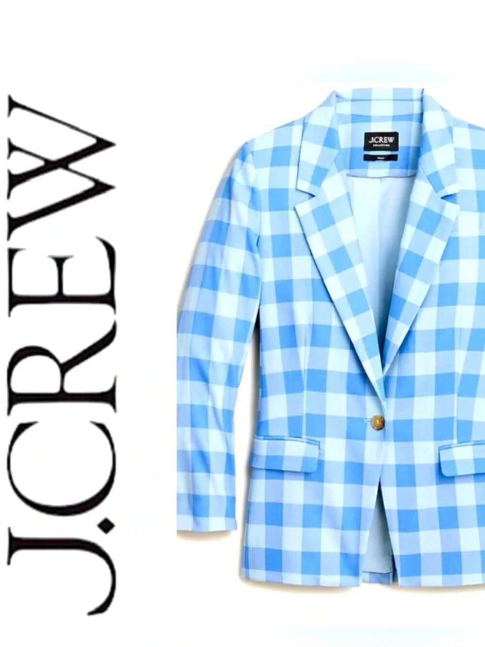 J. Crew Willa blazer in Gingham Plaid Checked  Italian City Wool Jacket 16 - Picture 4 of 7